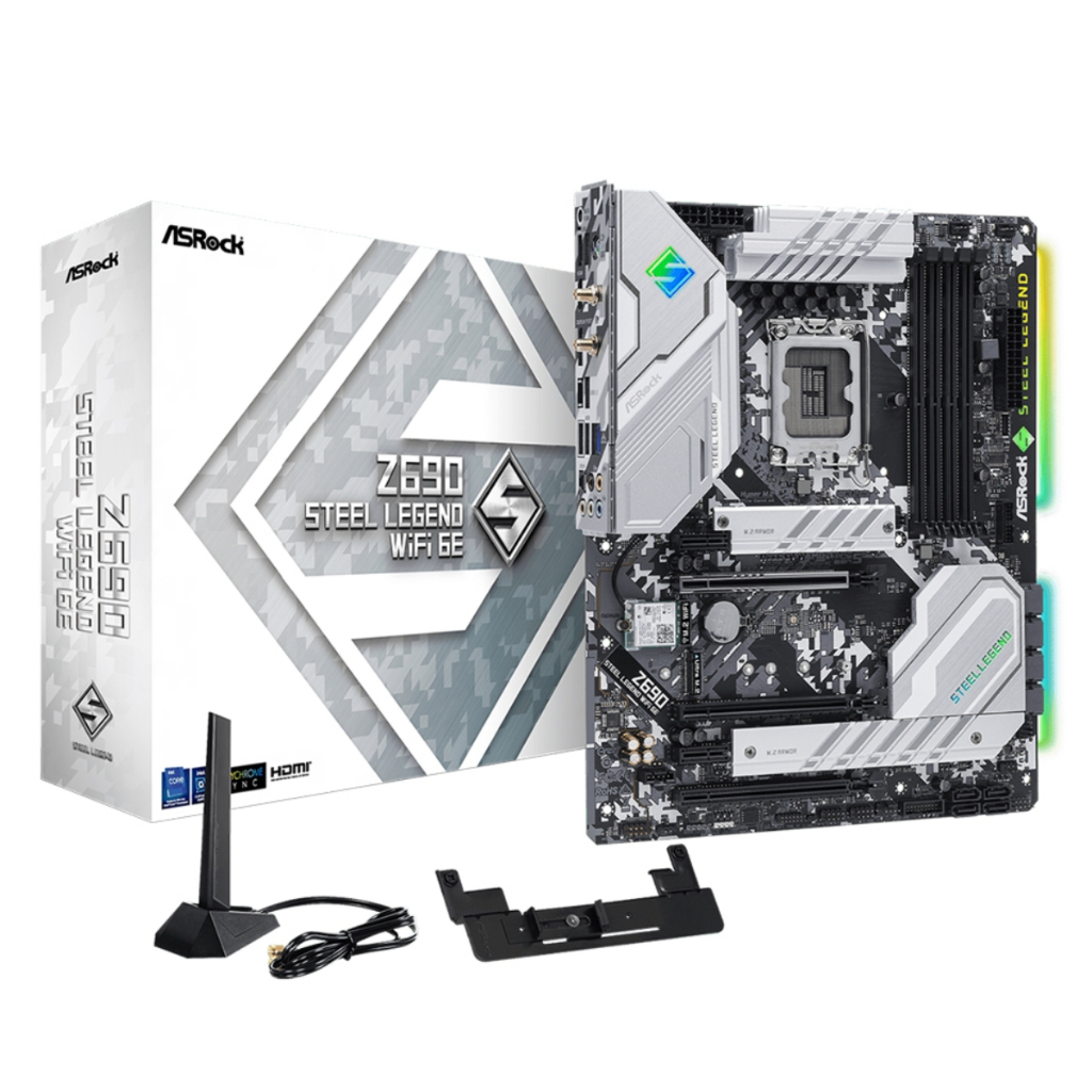 MAINBOARD (เมนบอร์ด) 1700 ASROCK Z690 STEEL LEGEND WIFI 6E (DDR4) สินค้าใหม่ ประกัน 2 ปี