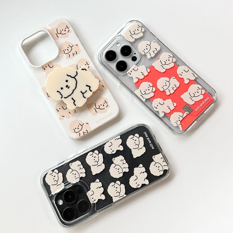 [Pre-order ระบุรุ่นโทรศัพท์ในหมายเหตุ] mill and moi - cream body pattern hard case