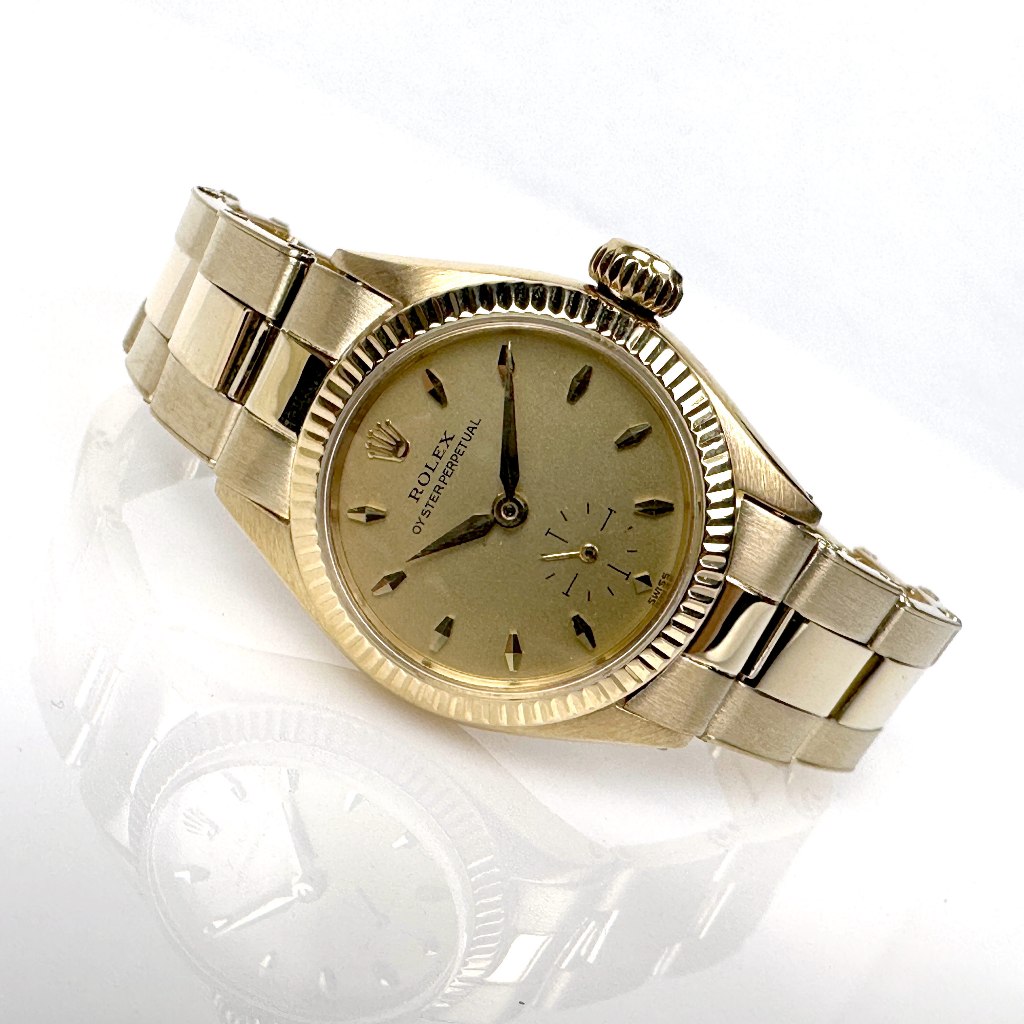 นาฬิกามือสอง ROLEX Oyster Perpetual Lady 6509 ปี 1963 Automatic Date สำหรับสตรี ขนาดตัวเรือน 25 mm. (Pre-owned)