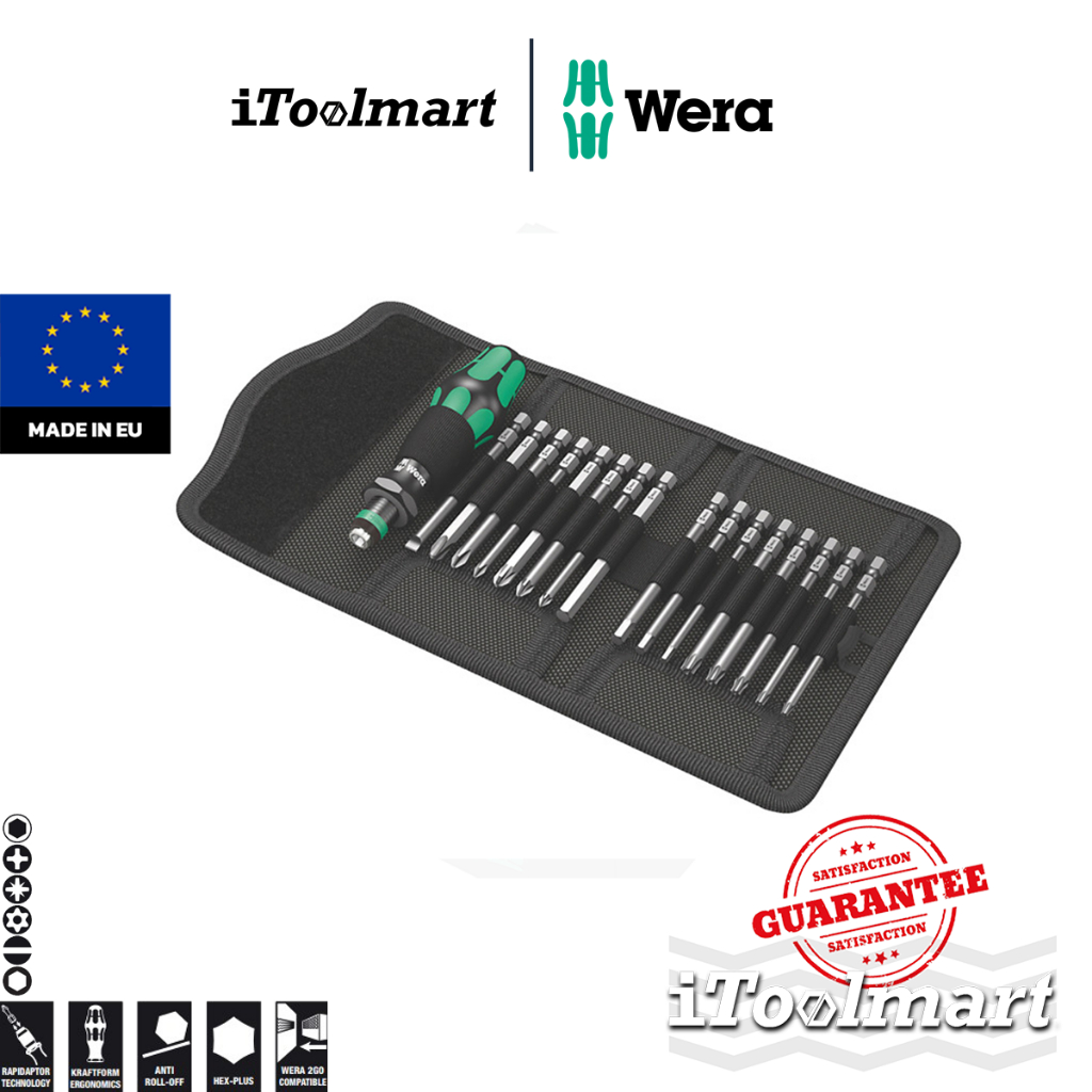 WERA ชุดไขควง Kraftform Kompakt KK60 05059295001 ชุด 17 ชิ้น