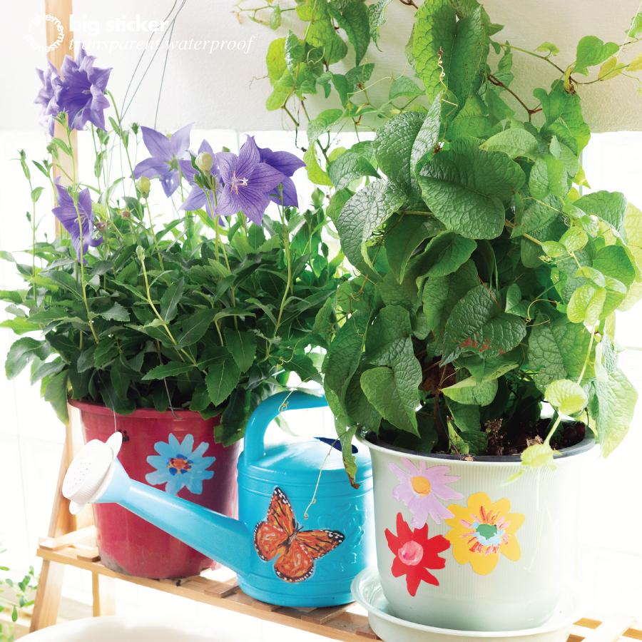 (5 ชิ้น 100.-) สติกเกอร์ไดคัทชิ้นใหญ่ กันน้ำ big sticker ลายดอกไม้น่ารัก สีสันสดใส give.me.museums - รูปที่ 3