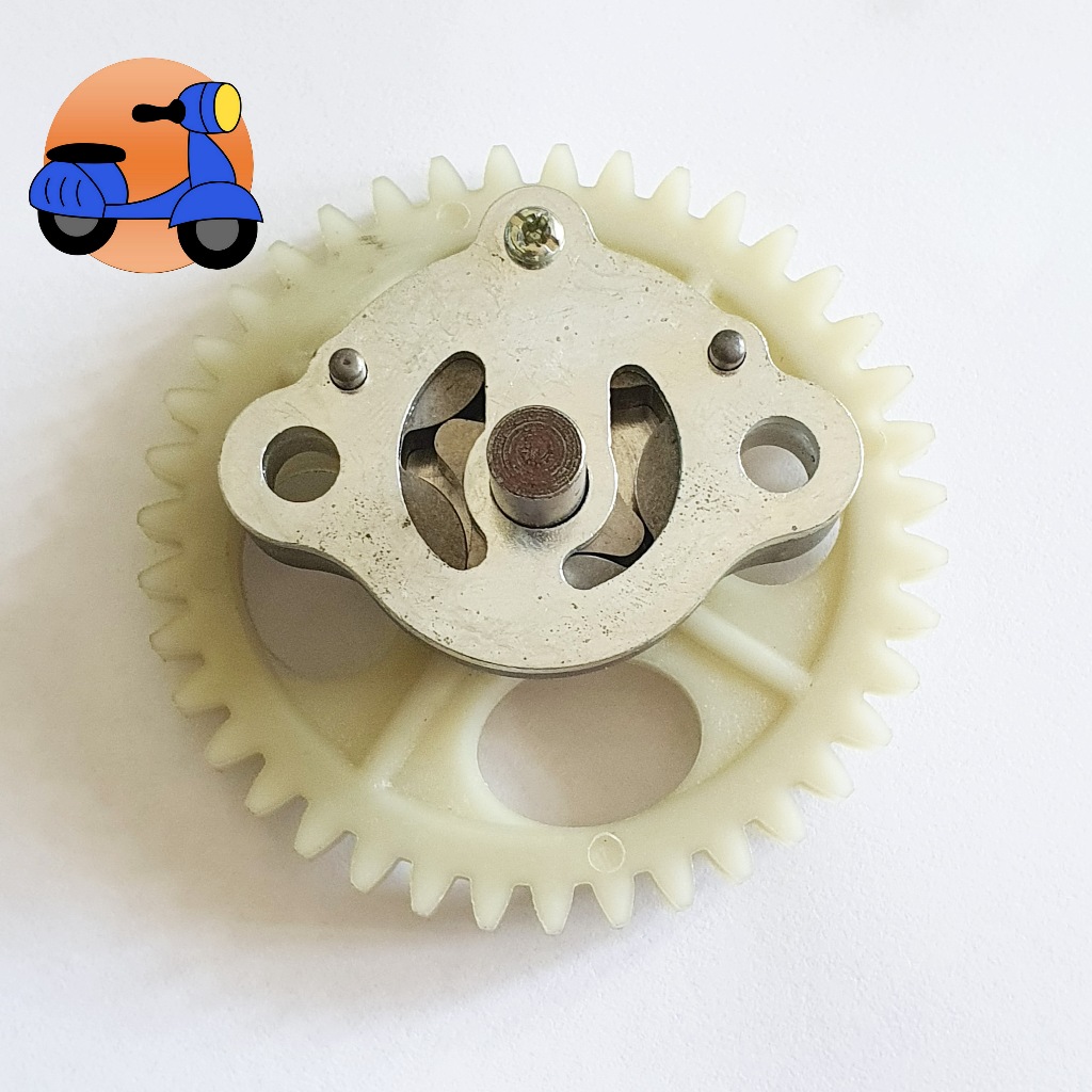 ปั้มน้ำมันเครื่องพร้อมเฟือง ตัวแยกปั้มน้ำมัน Oil Pump Assy สำหรับ สโคมาดิ Scomadi TL125, TT125, TT20