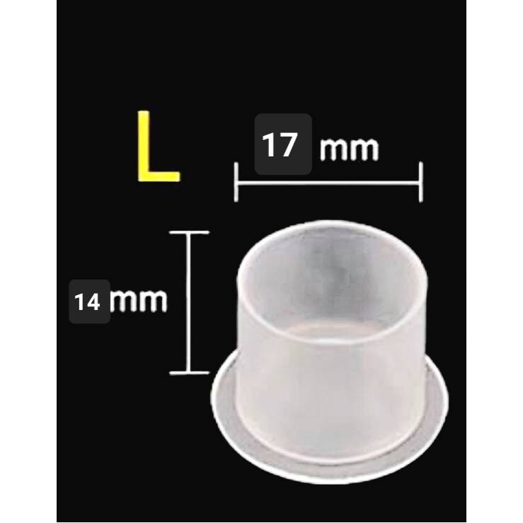 จุกใส่สี หมึกสัก ขนาด S M L1ถุง200ชิ้น XL1ถุง120ชิ้น