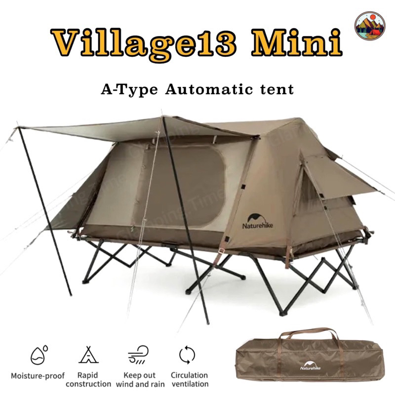 🔥พร้อมส่งจากไทย🔥Naturehike Village13 Mini  A-Type Automatic tent ของแท้100%