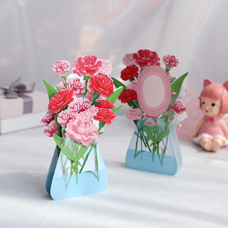 พร้อมส่งในไทย มี9แบบ การ์ดอวยพรวันเกิด Birthday Card 3D การ์ดป๊อปอัพ 3มิติ ดอกไม้