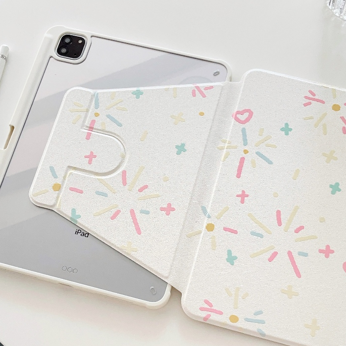 💥24ชั่วโมง💥 เคสiPadหมุน 360°Air7 Gen9 MINI7 Fireworks ช่องใส่ปากกาขวา Acrylic เคส ipad gen11 Air6 11