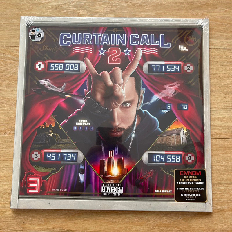 (พร้อมส่ง🔥) แผ่นเสียง Eminem Curtain Call 2, 2 xBlack Vinyl, LP,EU มือหนึ่ง ซีล
