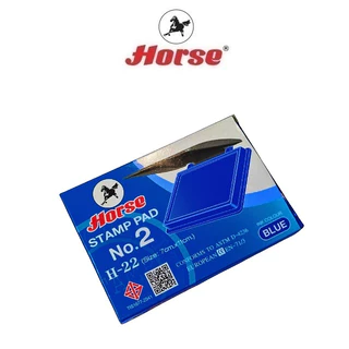 HORSE ตราม้า แท่นประทับตรา Horse No.2 แบบพลาสติก H-22 (Size 7cm.x11cm.) จำนวน 1 อัน