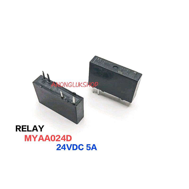 ราคาต่อ 1ตัว 👉👉 MYAA024D MYAA024 FTR-MYAA024D FUJITSU  PLC  RELAY 24V 4ขา 5A
