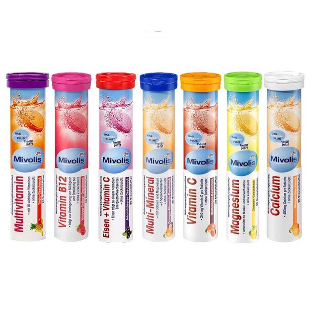 วิตามิน เม็ดฟู่ Mivolis เลือกสีได้ วิตามินเม็ดฟู่ จากประเทศเยอรมัน