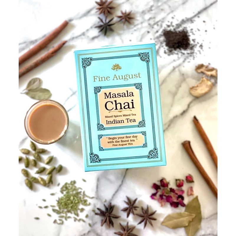 ชาดำอัสสัม มาซาล่าจาย ชาชนิดผงสำหรับชงชานมเครื่องเทศอินเดีย Fine August Masala Chai Spices BlackTea