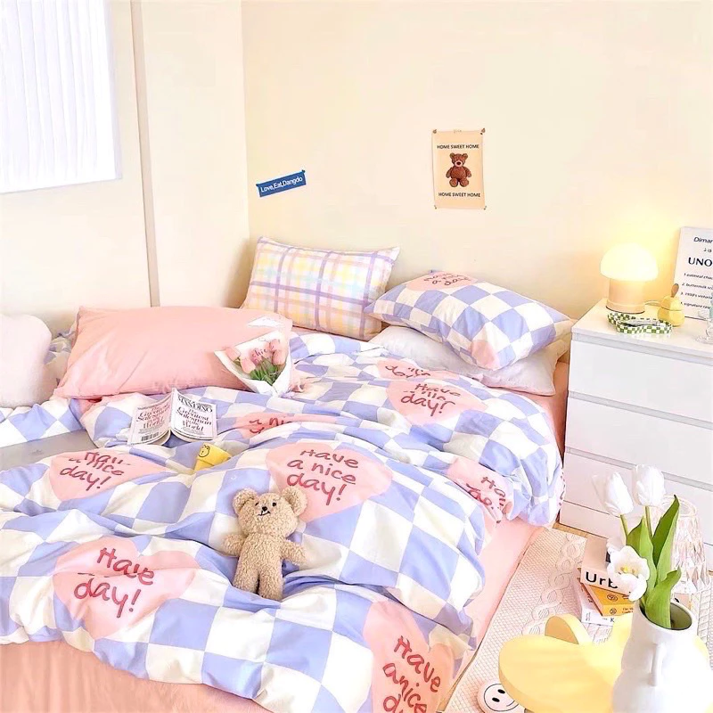 ผ้าปูที่นอน ชุดเครื่องนอน พร้อมผ้านวม ครบเซ็ต 6 ชิ้น มีขนาด 3.5/ 5/6ฟุต thumbnail 4