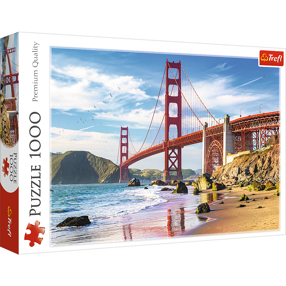 TREFL Jigsaw จิ๊กซอว์ จำนวน 1000 ชิ้น รุ่น Golden Gate Bridge, San Francisco, USA (68.3x48 cm.) นำเข้าจากยุโรป พร้อมส่ง