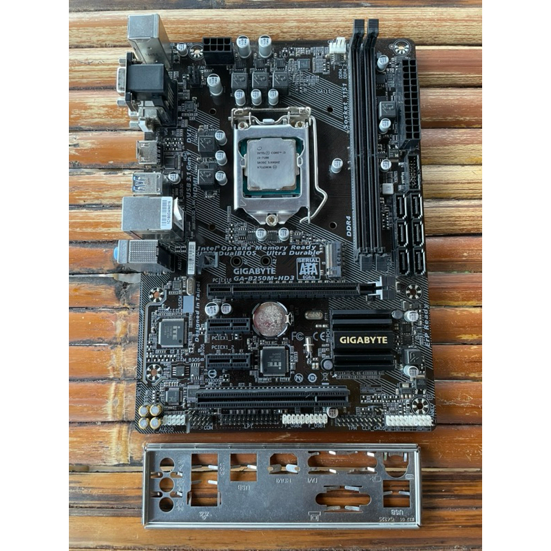 ชุดเมนบอร์ดGen7 1151 Cpu I3-7100 + Gigabyte B250M-HD3