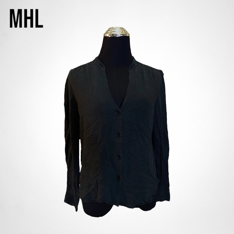 MHL เสื้ิอแขนยาวคอจีนกระดุมหน้า