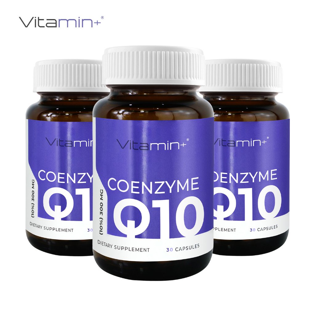 [แพ็ค 3 ขวดสุดคุ้ม] Q10 โคเอนไซม์ คิวเท็น วิตามินพลัส Coenzyme Q10 Vitamin plus คิวเทน CoQ10 โคคิวเท็น โคคิวเทน