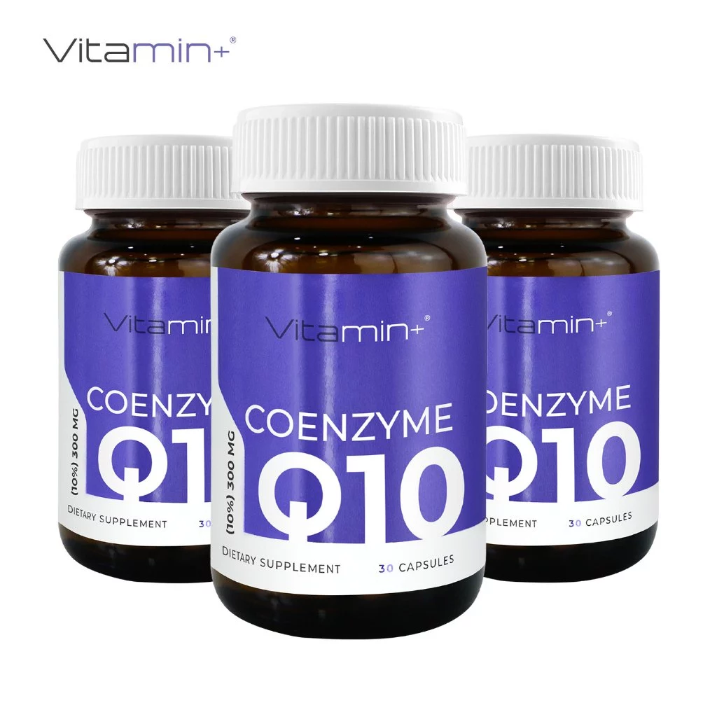 [แพ็ค 3 ขวดสุดคุ้ม] Q10 โคเอนไซม์ คิวเท็น วิตามินพลัส Coenzyme Q10 Vitamin plus คิวเทน CoQ10 โคคิวเท็น โคคิวเทน