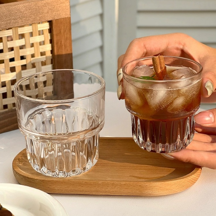 แก้วน้ำ แก้วกาแฟ เหมาะสำหรับใช้ในคาเฟ่ ใส่กาแฟ ค็อกเทล140/260/320ML - รูปที่ 3