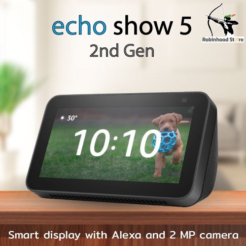 AMAZON ECHO SHOW 5 (Gen 3) ลำโพงอัจริยะ หน้าจอสัมผัส ขนาด 5.5 นิ้ว สั่งการด้วยเสียง Alexa