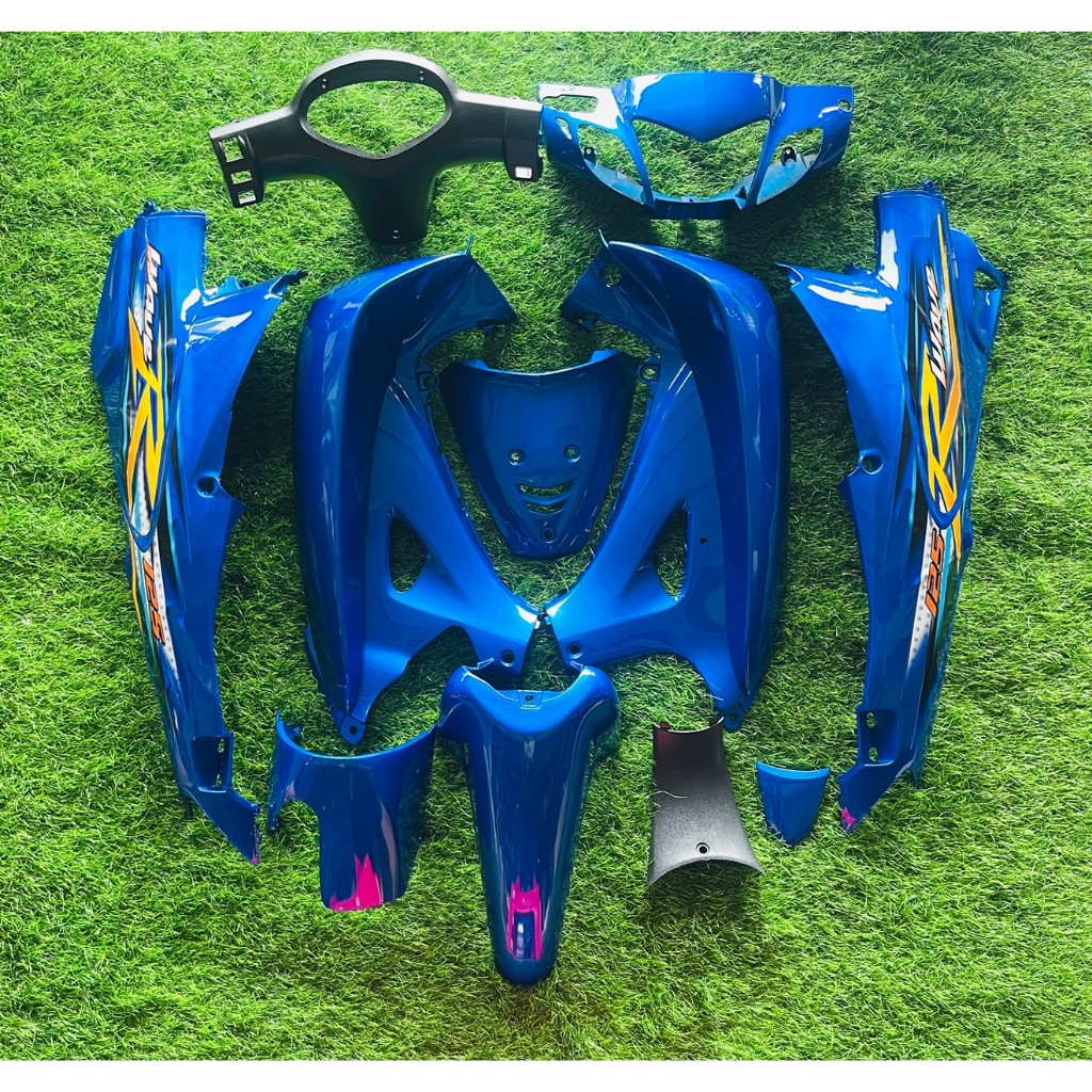 แถมน็อตทั้งชุด  ชุดสีเวฟ125R 125S เเฟริ่งเวฟ125s เฟรมเวฟ125s 125r เฟรมwave ชุดสีwave สีเขียวเป็ดท้ายดำ