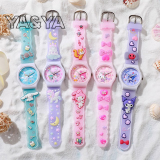 นาฬิกาข้อมืออิเล็กทรอนิกส์ สายซิลิโคน ลายการ์ตูน Sanrio Kuro…