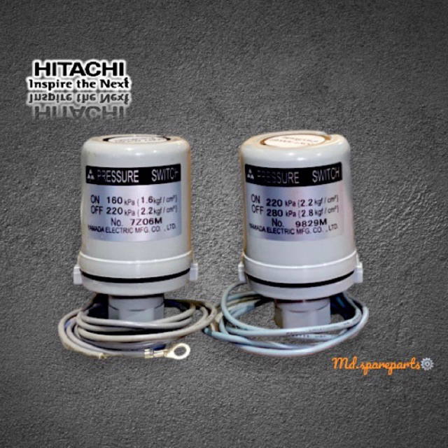 Pressure switch สำหรับปั๊มน้ำ Hitachi เหมือนตัวมากับเครื่อง แท้ 💯% 1.4-1.8,1.6-2.2 และ 2.2-2.8 kgf/c