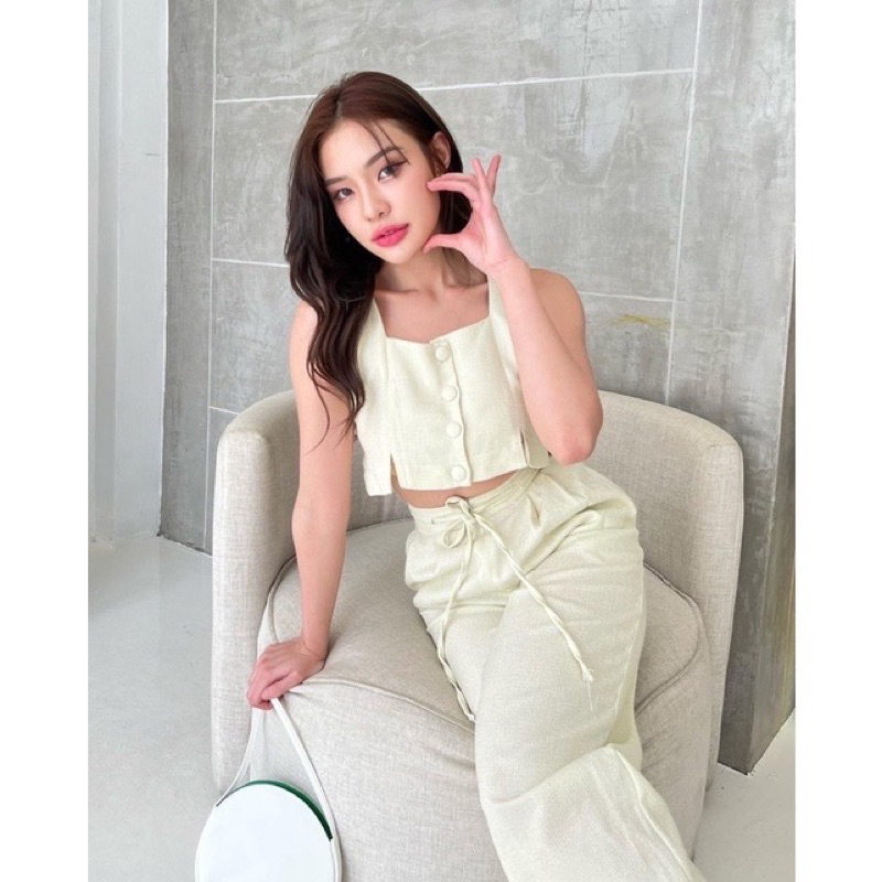 ส่งต่อ🌈💗 Milly set by cintageshop สี babygreen ไซส์ M