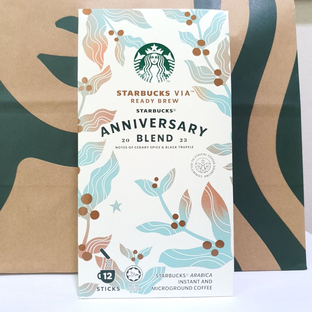 🔥ลิมิเต็ด🔥แท้💯 (2023)Anniversary  blend  กาแฟ starbucks  via  coffee   สตาร์บัคส์