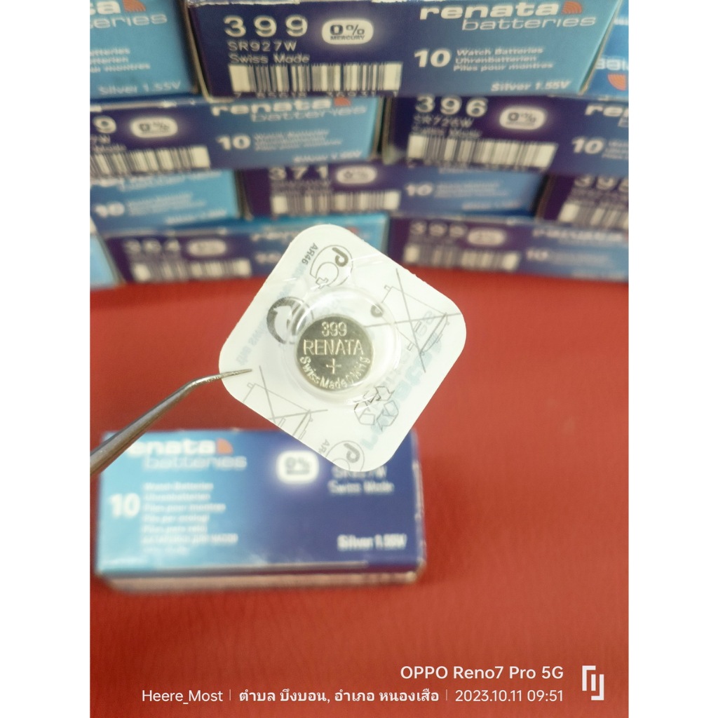 ถ่าน แบตนาฬิกา Luminox 3050 3080 3000 3900 (NAVY SEAL) จากค่าย renata sr927w 399 Swiss made
