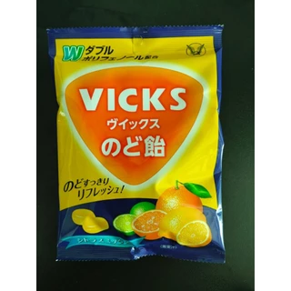 Vicks ลูกอมแก้เจ็บคอ รสส้มรวม 70g . 大正製菓 Vlcksのど飴シトラスミックス