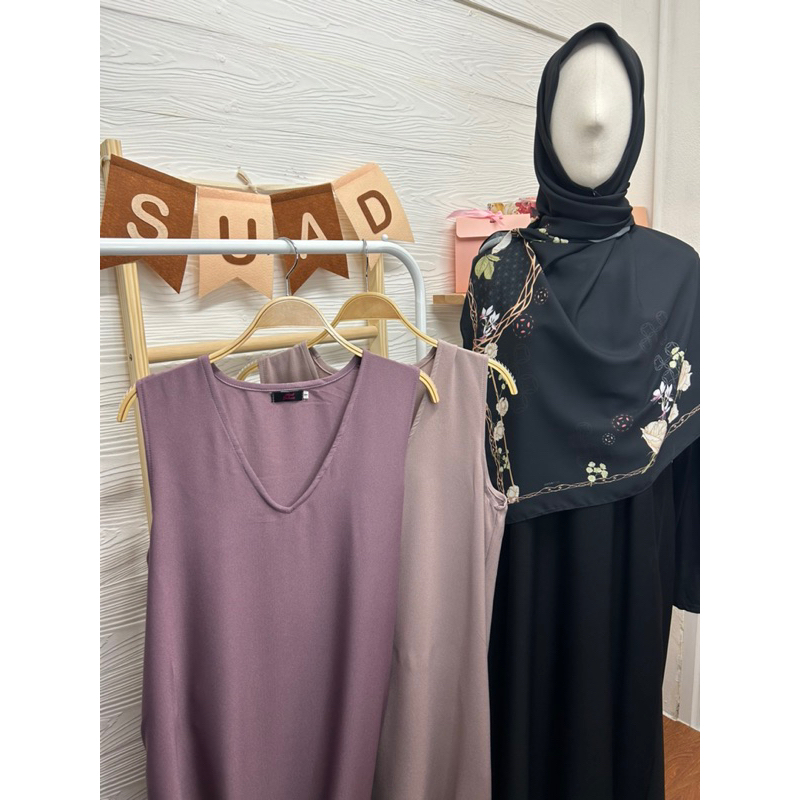 เดรสแขนกุดทรงเอ ใส่เป็นเอี๊ยมได้ Dress by Hijab Galeria