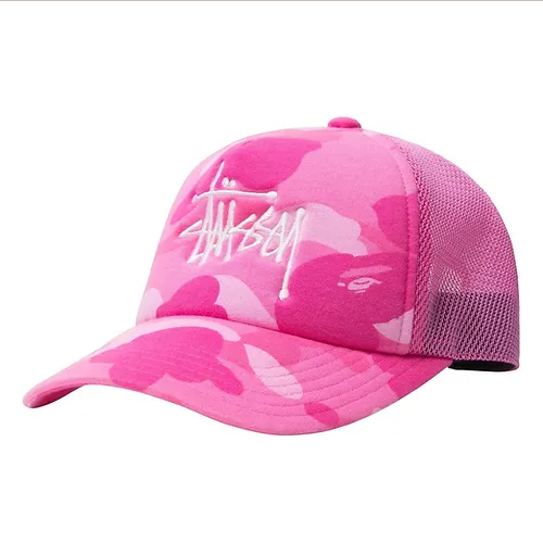 BAPE X STUSSY TRUCKER CAP