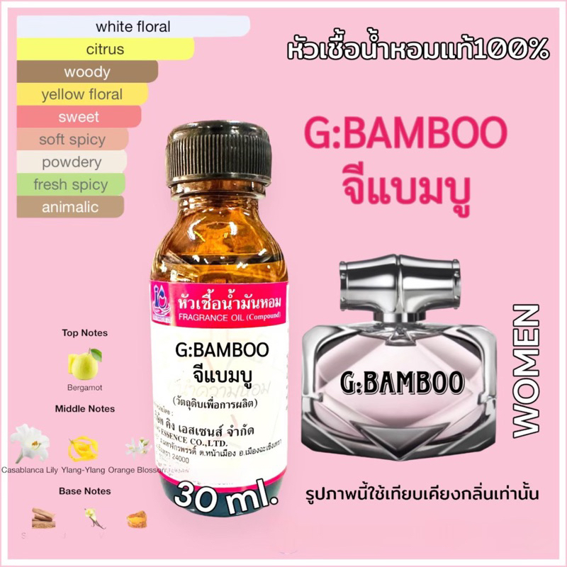 หัวเชื้อน้ำหอม 100% กลิ่น จี แบมบู G BAMBU กุชชี่ 30มล.