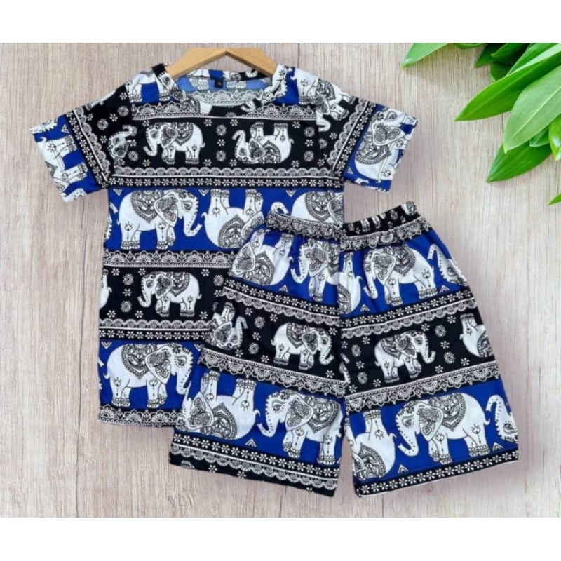 ชุดเด็ก ลายช้าง ผ้าไมโครเนื้อนิ่มลื่น M L xl xxl