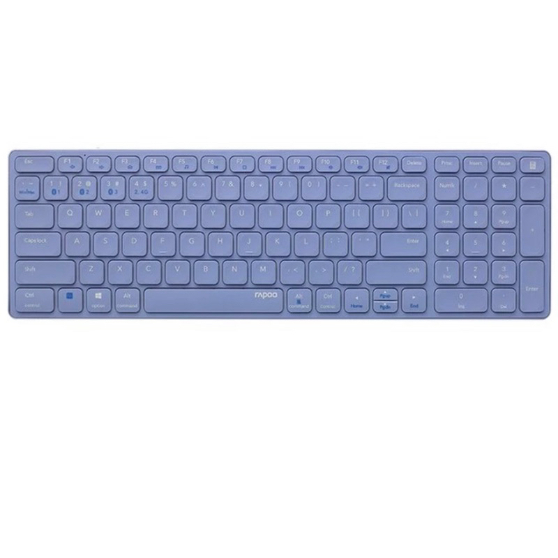 E9350G KEYBOARD WIRELESS (คีย์บอร์ด2ระบบ) RAPOO บางเบา เสียงเงียบ ชาร์จได้ แบตอึด BT5.0/3.0/ไร้สาย2.