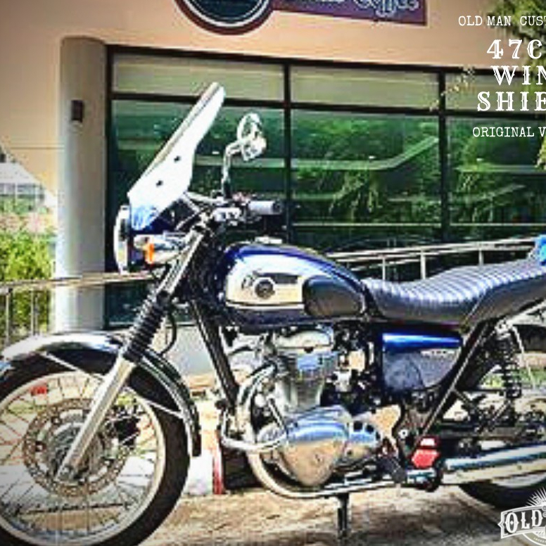 ชิวบังลม ชิวมอไซค์ ชิวหน้ามอเตอร์ไซค์ ชิวหน้า Kawasaki W175 W250 W800 Meguro250 Vulcan แบรนด์ Oldman