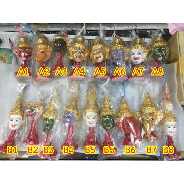เศียรครู หัวโขน ขนาดตั้งหน้ารถ ขนาด 7 ซม.(รวมขาเศียร)