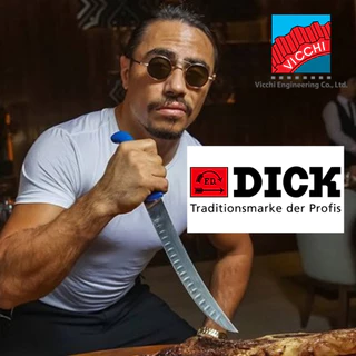 มีดหั่นสเต็ก มีดแล่เนื้อ มีดSalt Bae ยี่ห้อ F.DICK รุ่น ERGOGRIP BUTCHER KNIFE WITH KULLENSCHLIFF จากประเทศเยอรมัน