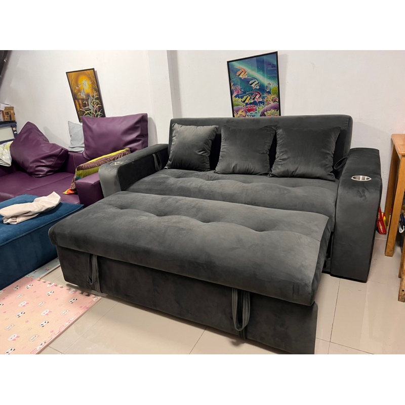 sofa bed เตียงโซฟา (ผ่อน0%) สามารถนั่งได้ 3 คน