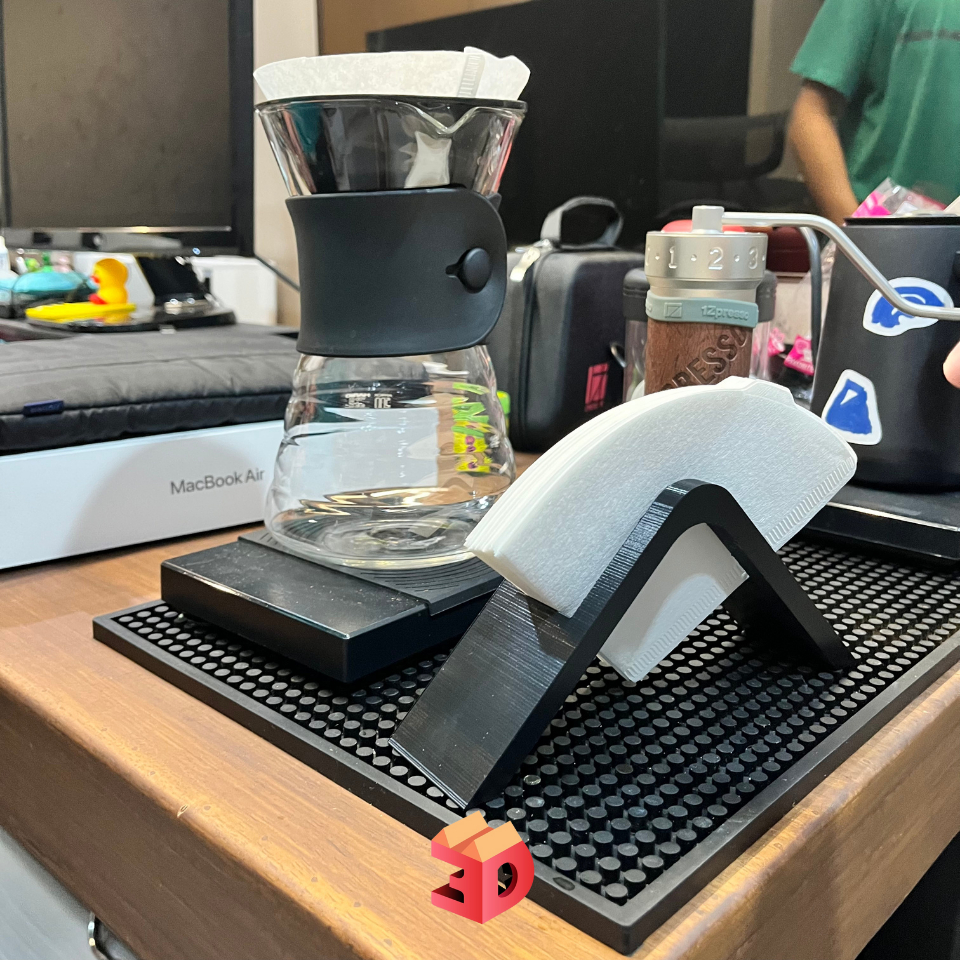 V60 Coffee Filter Holder แท่นวางที่กรองกาแฟ ล่องใส่กระดาษดริป Coffee Filter Box ที่ใส่กระดาษกรองกาแฟ V60 3D Print
