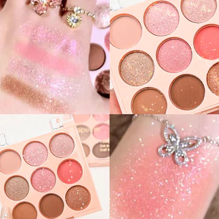 K'APEINE พาเลทตาไอศกรีม 9สี อายแชโดว์ พาเลทอายแชโดว์ แมท ประกายชิมเมอร์ สีสวย ติดทน กันน้ำ อายแชโดว์
