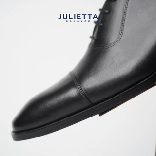 JULIETTA - Oxford Captoe Calfskin : Black (Square Toe)