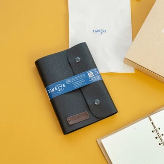 สลักชื่อฟรี HILMYNA Twelve Notebook BL1 (NIGHT) A5 สมุดปกหนังเปลี่ยนกระดาษได้ ขนาดA5 แบบกระดุมล๊อค