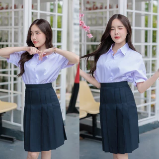 กระโปรงนักเรียนทรงแคบ สีกรมเข้ม-สีดำ ความยาว 22“-26” ผ้ามัน ดีวาย ผ้ารีดเรียบ อยู่ทรง ไม่ยับง่าย ทรงสวยเป๊ะ☺️