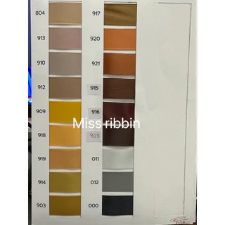 Missribbin New! ริบบิ้นซาตินNoah 13มม (สี1/2) แบบ2หน้า ยกม้วน 33 หลา คุณภาพดี สีสวย สต็อกพร้อมส่ง แบรนด์โนอาห์