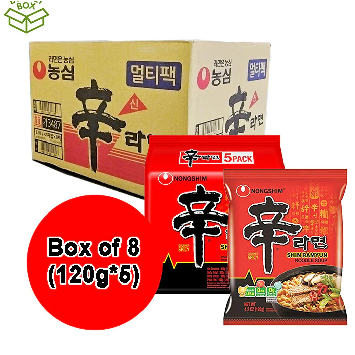 ยกลัง BOX นงชิม ชินรามยอน 40 ห่อ SHIN RAMYUN บะหมี่กึ่งสำเร็จรูป เกาหลี 신라면 Shin Ramen