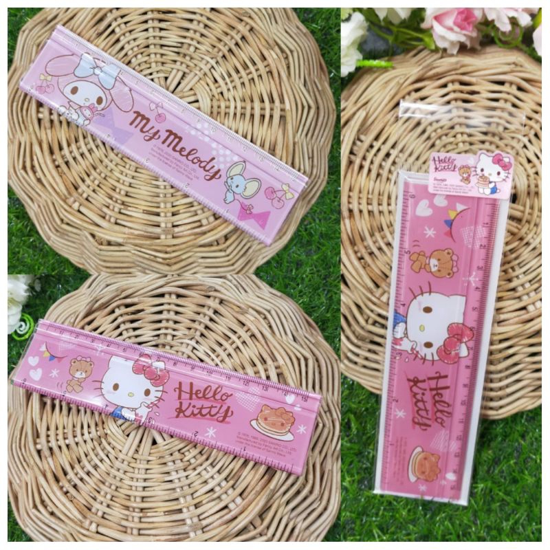 ไม้บรรทัดเหล็ก B.K. ไม้บรรทัดลายลิขสิทธิ์ Kitty Pooh