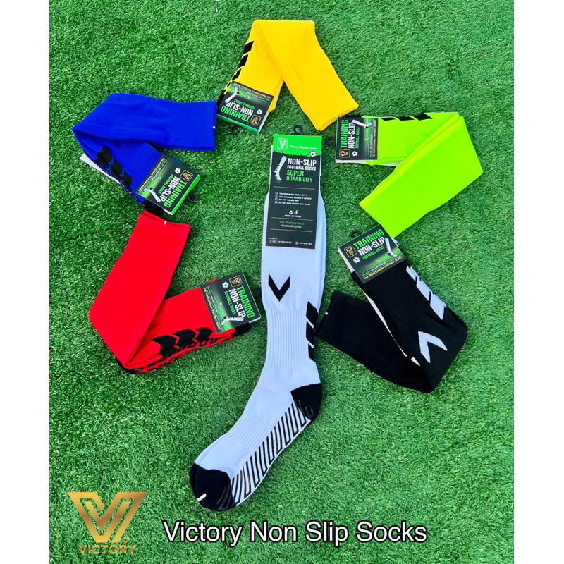ถุงเท้ากันลื่น ถุงเท้าฟุตบอล กันลื่น Victory ยาวถึงหัวเข่า / 6 สี / คุณภาพ ระดับมืออาชีพเลือกใช้