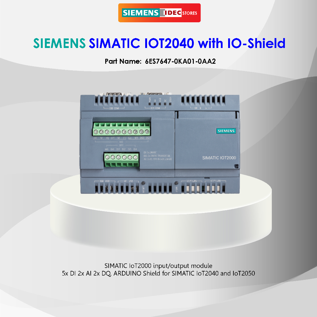 SIMATIC IoT2000 input/output module, 5x DI 2x AI 2x DQ, ARDUINO Shield for SIMATIC IoT2040 and IoT20