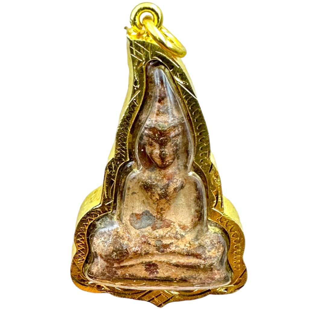 พระท่ากระดาน กรุศรีสวัสดิ์ จ.กาญจนบุรี พร้อมกรอบเลี่ยมทองไมครอน